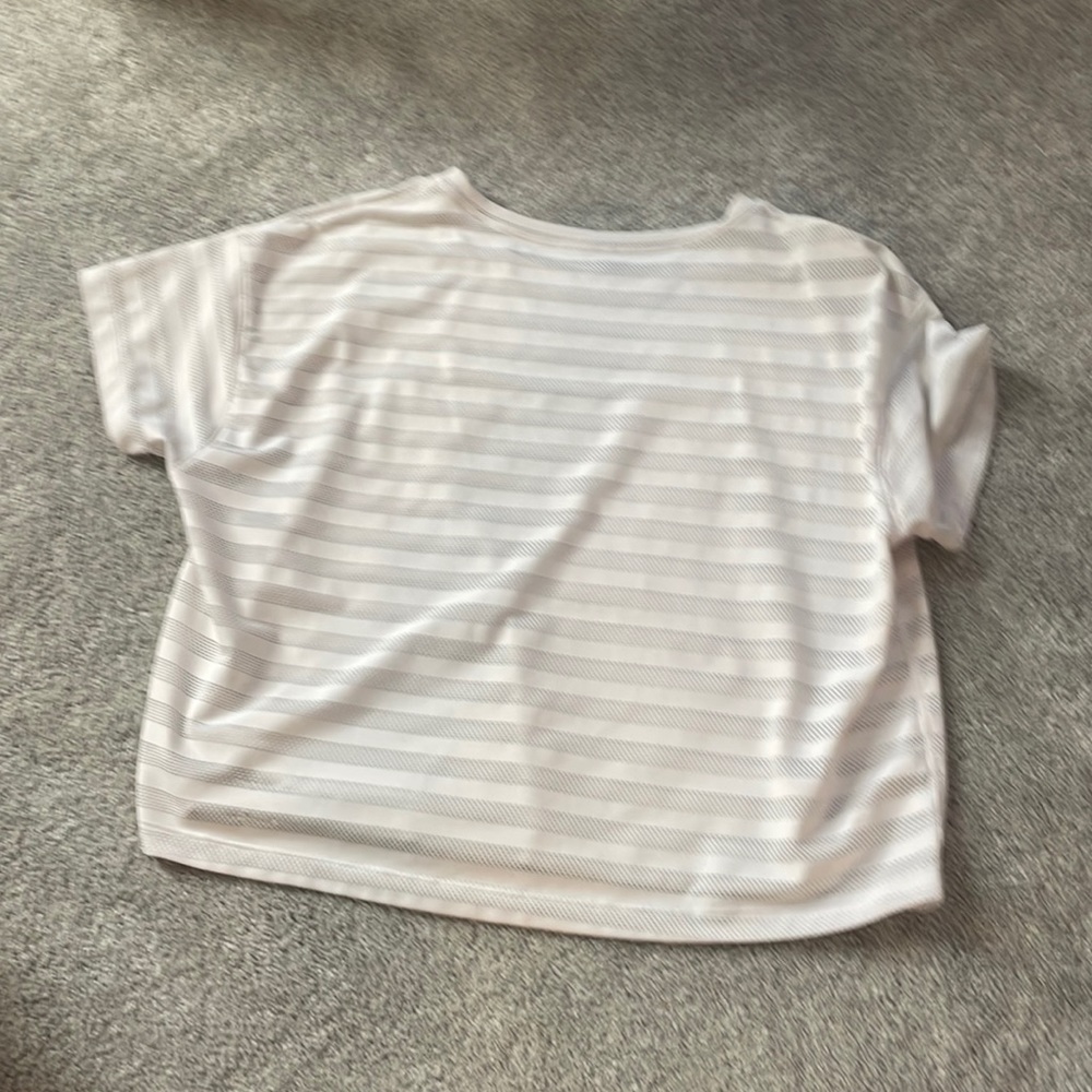 lululemon sculpt tee mesh white size 4